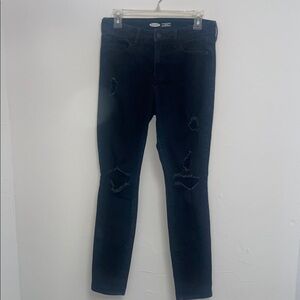 Old Navy Black Distressed Jeans